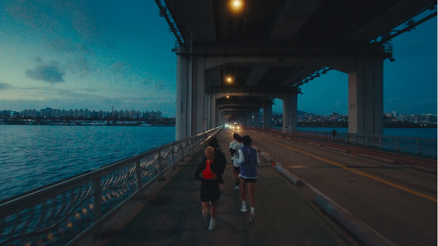 Runner in motion